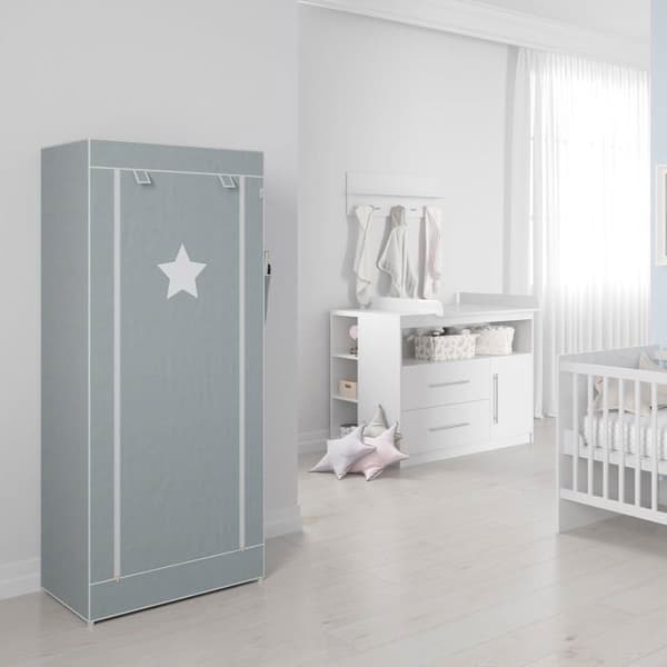 ROBA Little Stars babygarderob - 2 garderober - 1 hylla - Verdigris