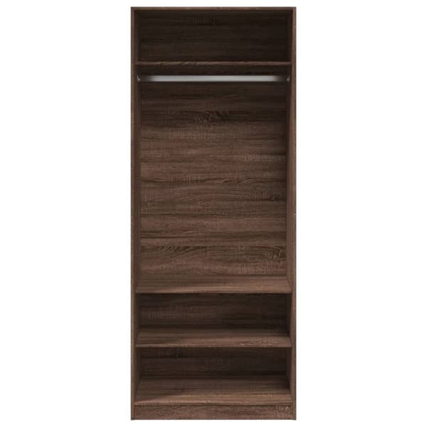 Garderob brun ek 80x50x200 cm konstruerat trä
