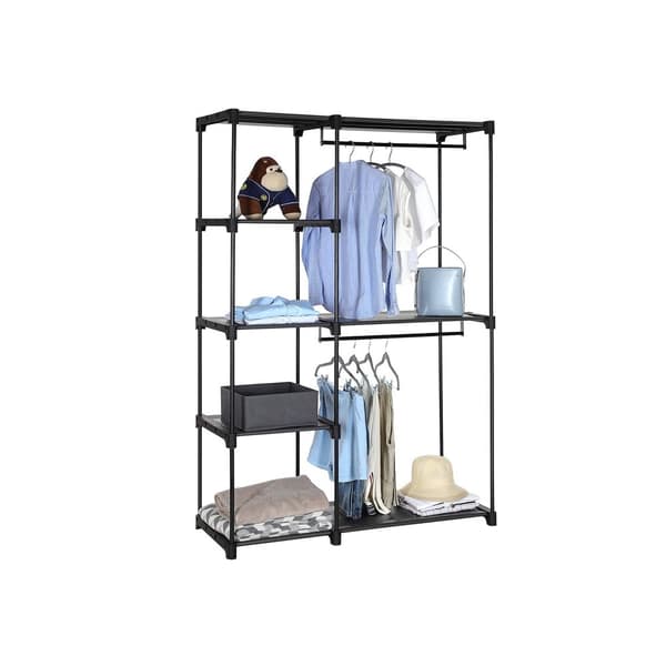 Garderobe - Foldekarderobe - 112 x 43 x 165 cm - Sort
