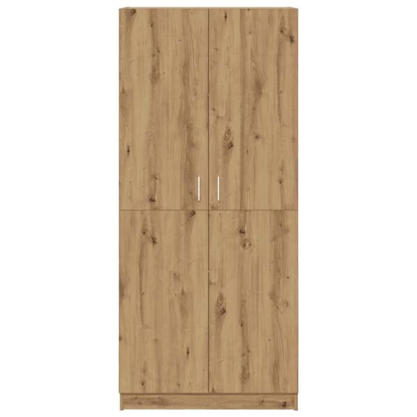 vidaXL Garderobe artisan eik 80x52x180 cm konstruert tre