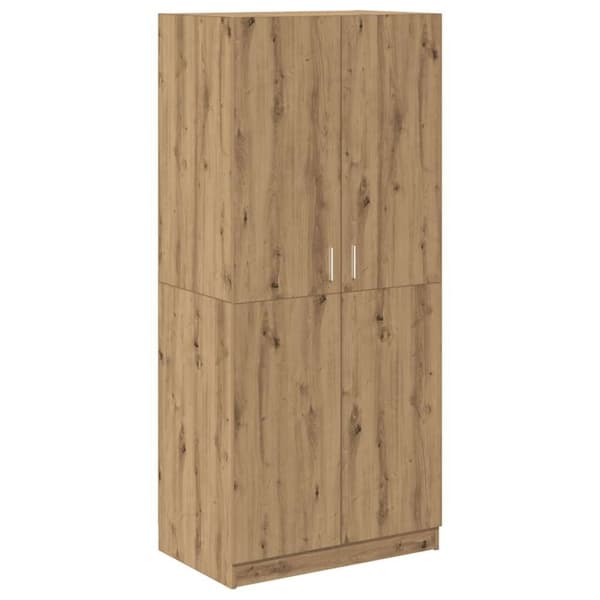 vidaXL Vaatekaappi käsityöläinen tammi 80x52x180 cm lastulevy