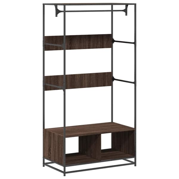 vidaXL Garderobe brun eik 90x50x180 cm konstruert tre
