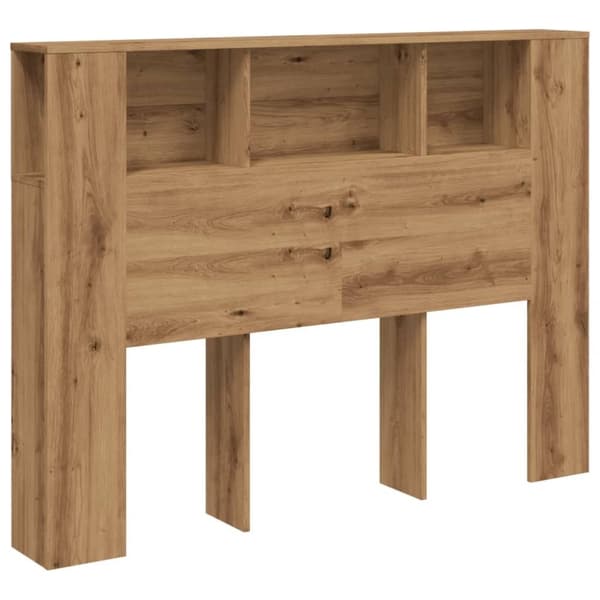 vidaXL sengegavl 140x18,5x102,5 cm konstrueret træ kunsteg