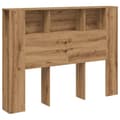 Miniatyrbillede 3 af 11: vidaXL sengegavl 140x18,5x102,5 cm konstrueret træ kunsteg