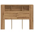 Miniatyrbillede 5 af 11: vidaXL sengegavl 140x18,5x102,5 cm konstrueret træ kunsteg