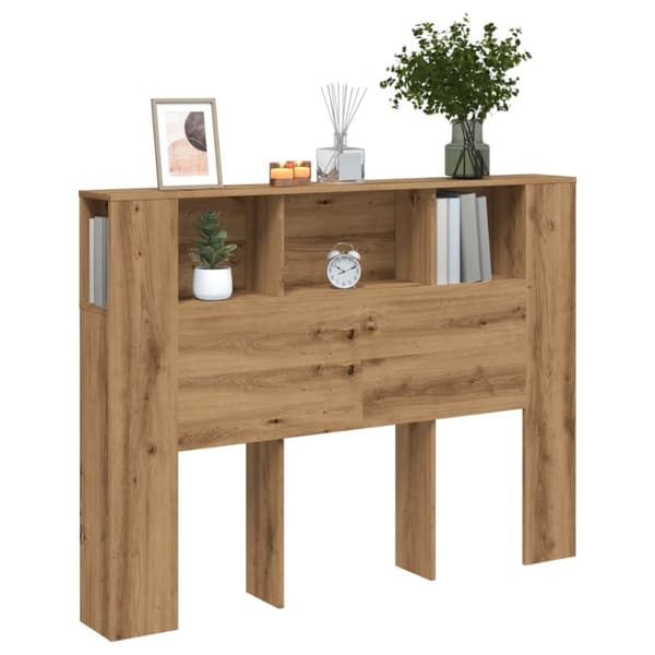 vidaXL sengegavl 140x18,5x102,5 cm konstrueret træ kunsteg