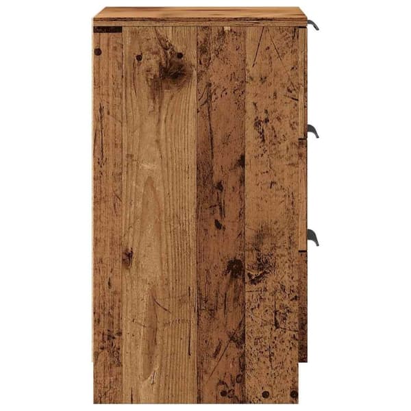 vidaXL Sängbord vittrat trä 40x36x65 cm konstruerat trä
