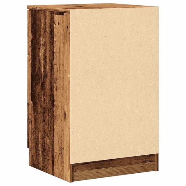 vidaXL Sängbord vittrat trä 40x36x65 cm konstruerat trä