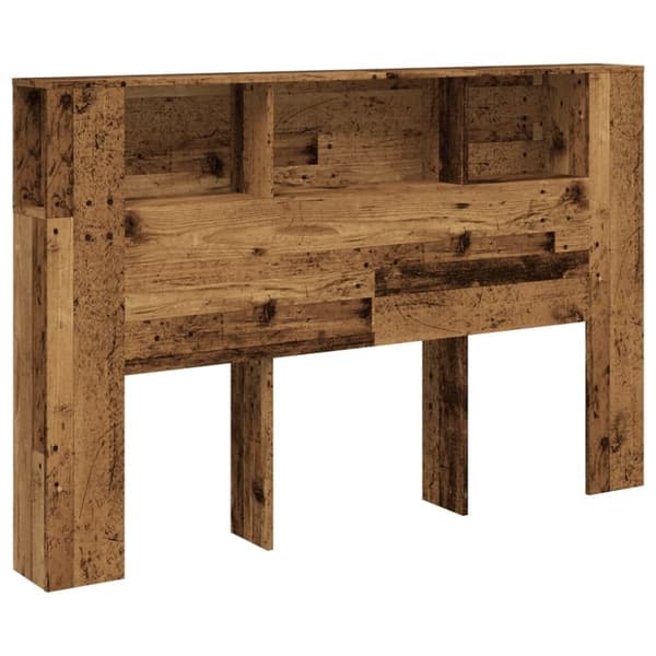 vidaXL Hodegavl med hyller gammelt tre 160x18,5x103,5cm konstruert tre