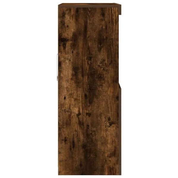 vidaXL Skjenk røkt eik 81x37x100 cm konstruert tre