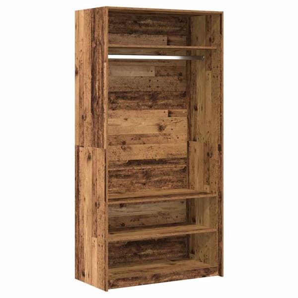 vidaXL Garderobe gammelt tre 100x50x200 cm konstruert tre