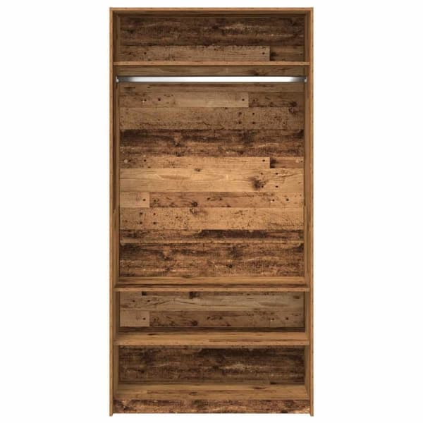 vidaXL Garderobe gammelt tre 100x50x200 cm konstruert tre