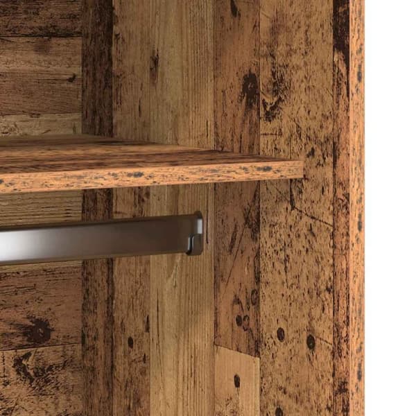 vidaXL Garderobe gammelt tre 100x50x200 cm konstruert tre