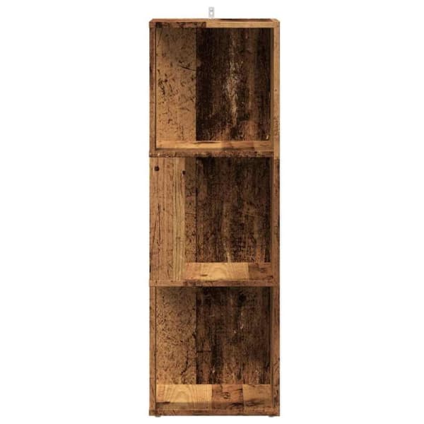 vidaXL Hjørneskap gammelt tre 33x33x100 cm konstruert tre