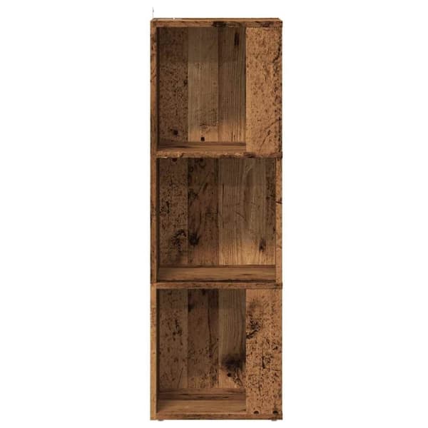vidaXL Hjørneskap gammelt tre 33x33x100 cm konstruert tre