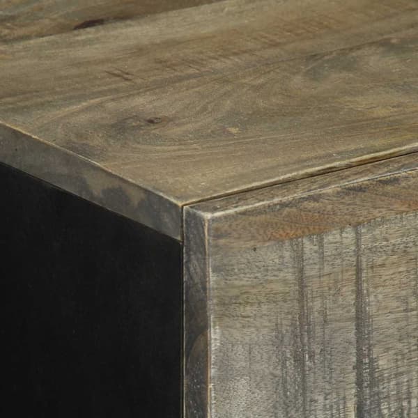 vidaXL Skjenk lysegrå 60x33,5x75 cm heltre mango