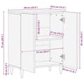 Miniatyrbilde 11 av 11: vidaXL Skjenk 60x33,5x75 cm heltre mango