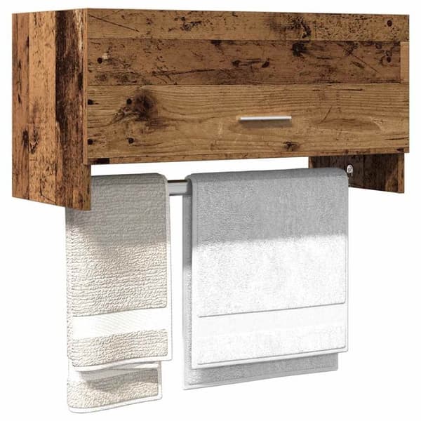 vidaXL garderobe, gammel trælook, 70x32,5x35 cm, konstrueret træ