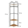Miniatyrbild 3 av 8: Etagère penderie d'angle H175 cm - LEXIE