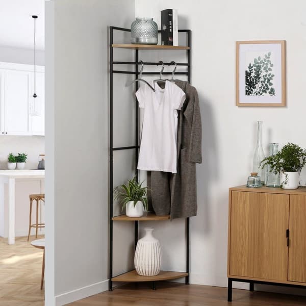 Etagère penderie d'angle H175 cm - LEXIE
