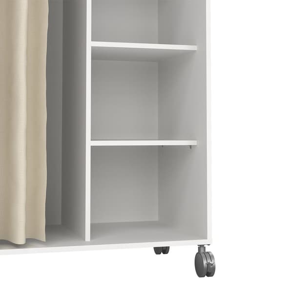 Kit garderobeskap 160x100x49cm, åpen, garderobeinnsats hvit, beige.