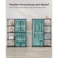Miniatyrbillede 3 af 8: Åben garderobe - med tøjstænger - 43 × 124 × 182 cm - sort