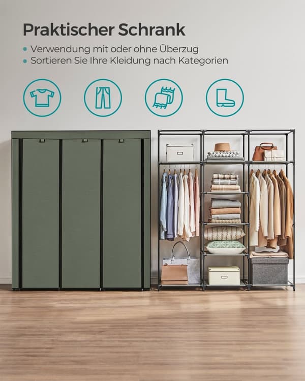Garderobe - Stof garderobe - foldning - med tøjstænger