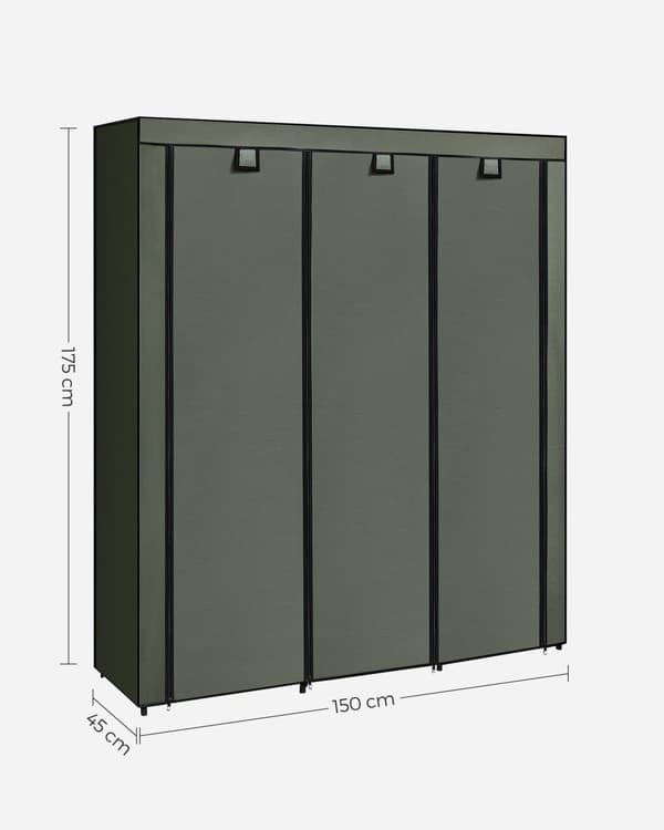 Garderobe - Stof garderobe - foldning - med tøjstænger