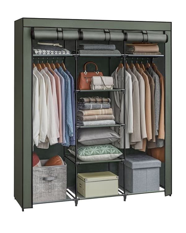 Garderobe - Stof garderobe - foldning - med tøjstænger