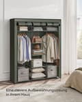 Miniatyrbillede 2 af 9: Garderobe - Stof garderobe - foldning - med tøjstænger