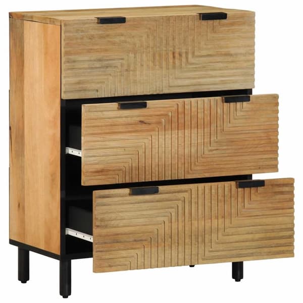 vidaXL Skjenker 2 stk brun 60x33x75 cm heltre mango