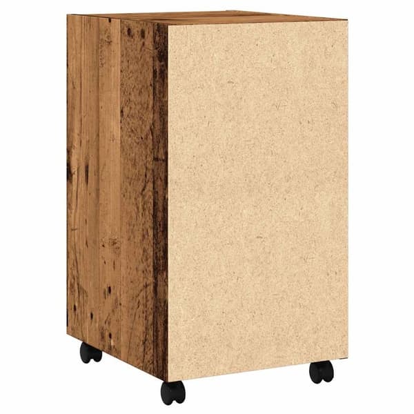 vidaXL Skap med hjul gammelt tre 33x38x60 cm konstruert tre