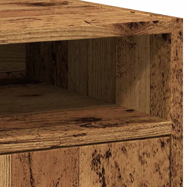 vidaXL Skap med hjul gammelt tre 33x38x60 cm konstruert tre