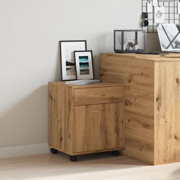 vidaXL rullebord 45x38x54 cm konstrueret træ kunsteg