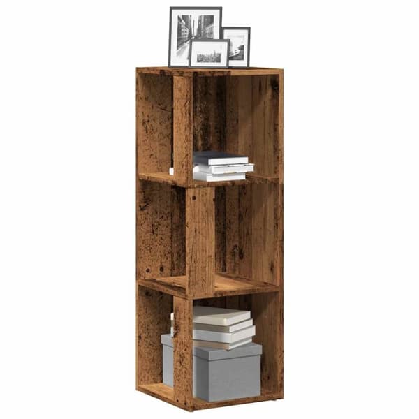 vidaXL Kulmakaappi Old Wood 33x33x100 cm Engineered Wood