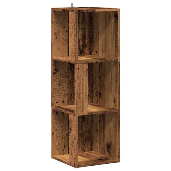 vidaXL Kulmakaappi Old Wood 33x33x100 cm Engineered Wood