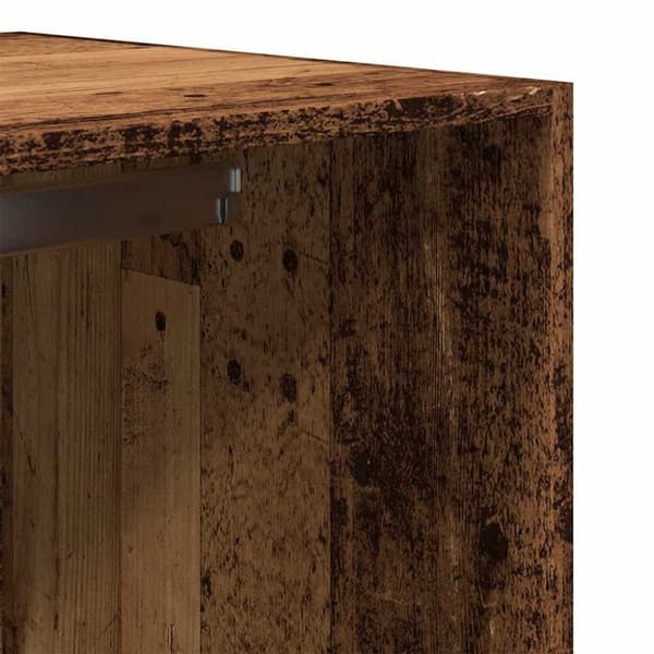 vidaXL Garderobe gammelt tre 80x50x200 cm konstruert tre