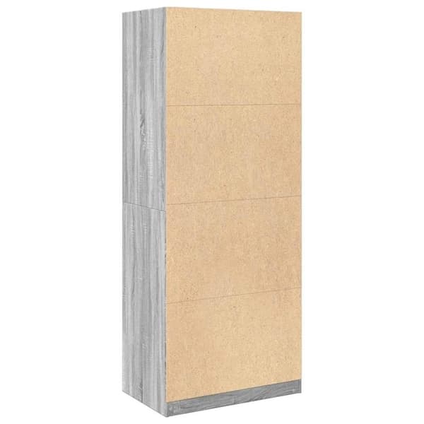 vidaXL Garderobe grå sonoma 80x50x200 cm konstruert tre