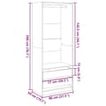 Miniatyrbillede 11 af 11: vidaXL klædeskab 80x50x200 cm konstrueret træ gammelt træ-look