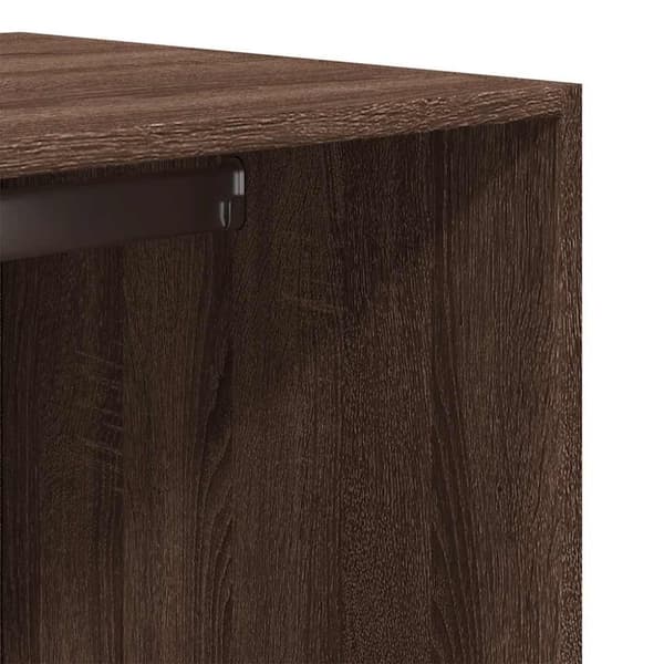 vidaXL Garderobe brun eik 80x50x200 cm konstruert tre