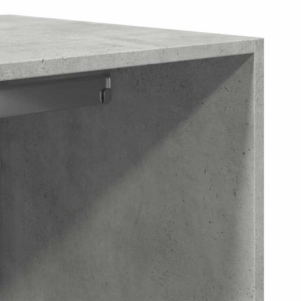 vidaXL Garderob betonggrå 80x50x200 cm konstruerat trä