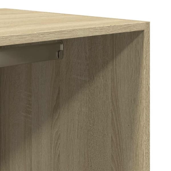 vidaXL klædeskab 80x50x200 cm konstrueret træ sonoma-eg