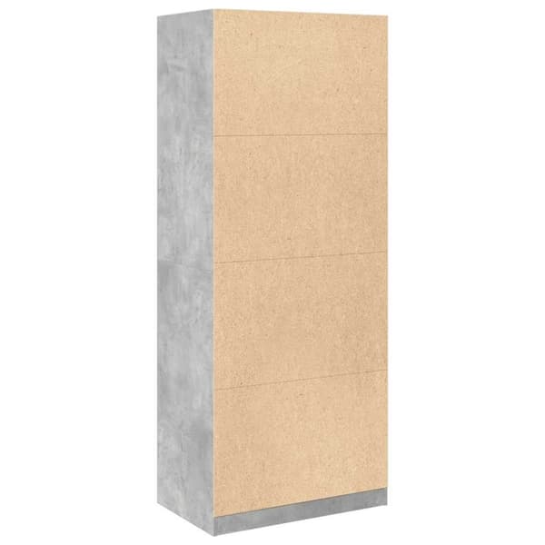 vidaXL klædeskab 80x50x200 cm konstrueret træ betongrå