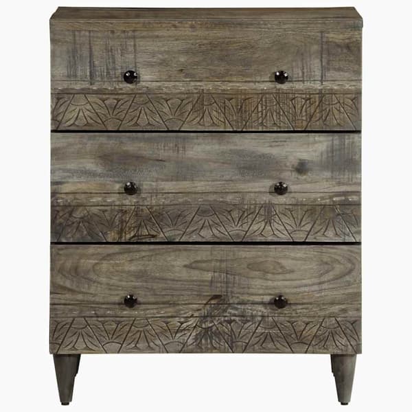 vidaXL skænke 2 stk. 60x33,5x75 cm massivt mangotræ lysegrå