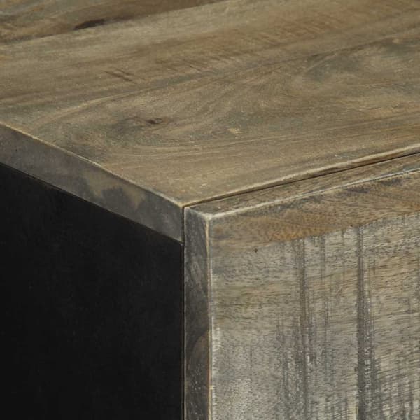 vidaXL skænke 2 stk. 60x33,5x75 cm massivt mangotræ lysegrå
