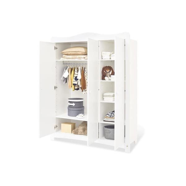 Rootz Florentina stort klædeskab - Rummelig opbevaring - Alsidigt skab - Brugerdefinerede knopper - 140 cm x 57 cm x 180 cm