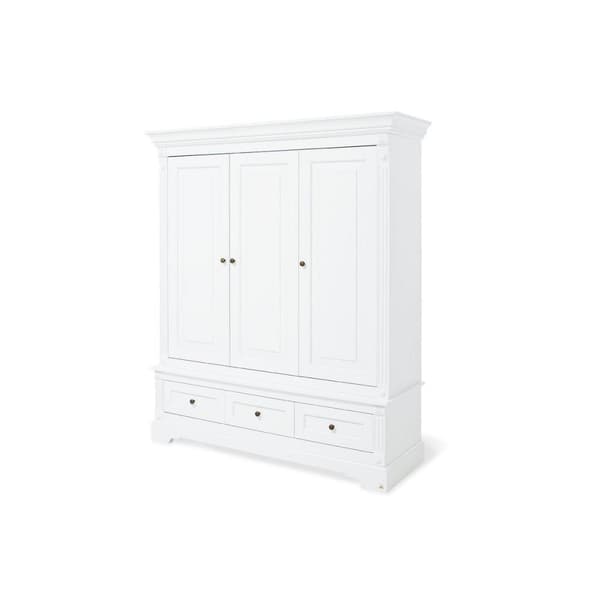 Rootz Emilia -vaatekaappi - suuri kaapin - valkoinen lakattu - pehmeä läheinen ovet - 178 cm x 58 cm x 208 cm