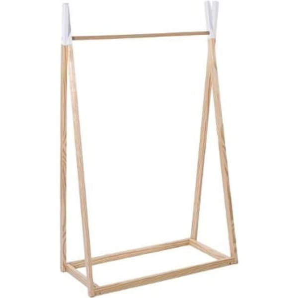 Skandinavisk vit barnklädselgarderob i furu - PEGANE - L 78 x b 126 x H 38 cm