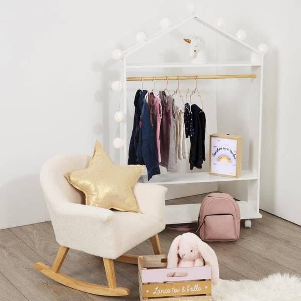 Barngarderob på hjul - Vit - Atmosphera createur d'interieur