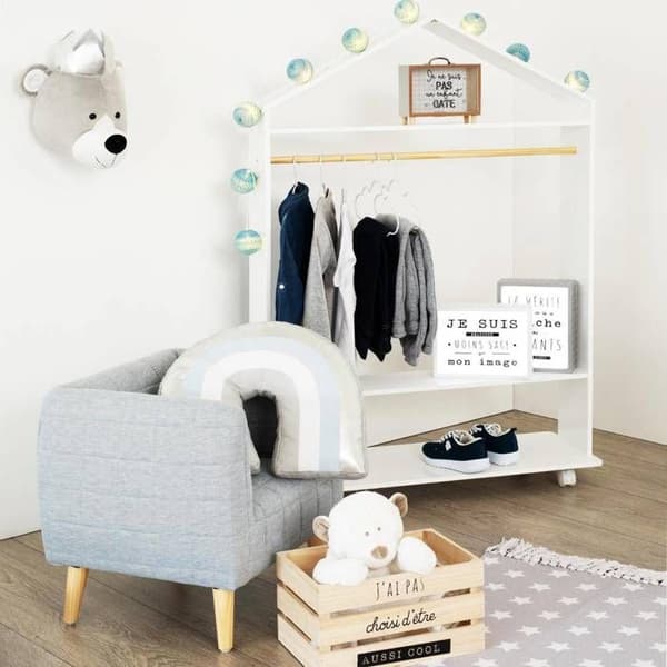 Barngarderob på hjul - Vit - Atmosphera createur d'interieur